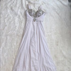 White Tony Bowls Dress With Overskirt